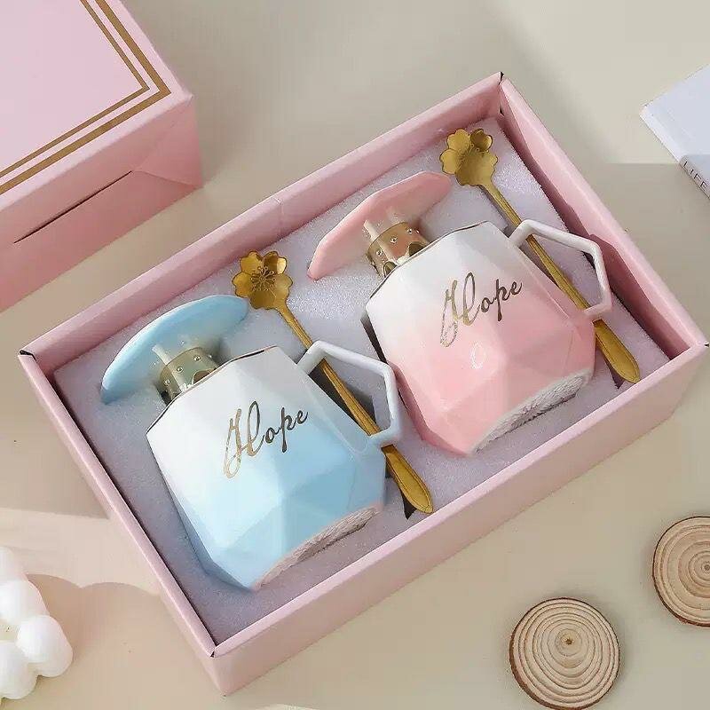 Set Cadeau Mugs Duo Élegant