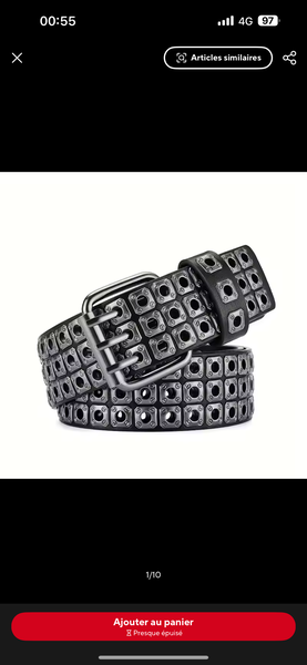 Ceinture à œillets stylée