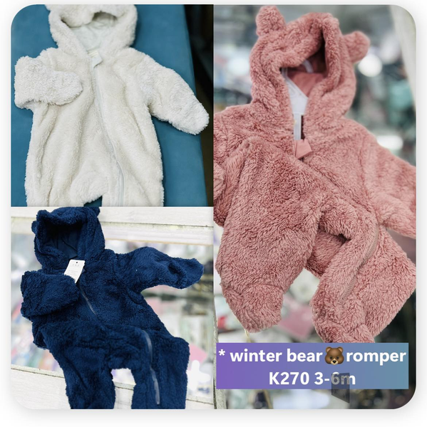winter bear romper
