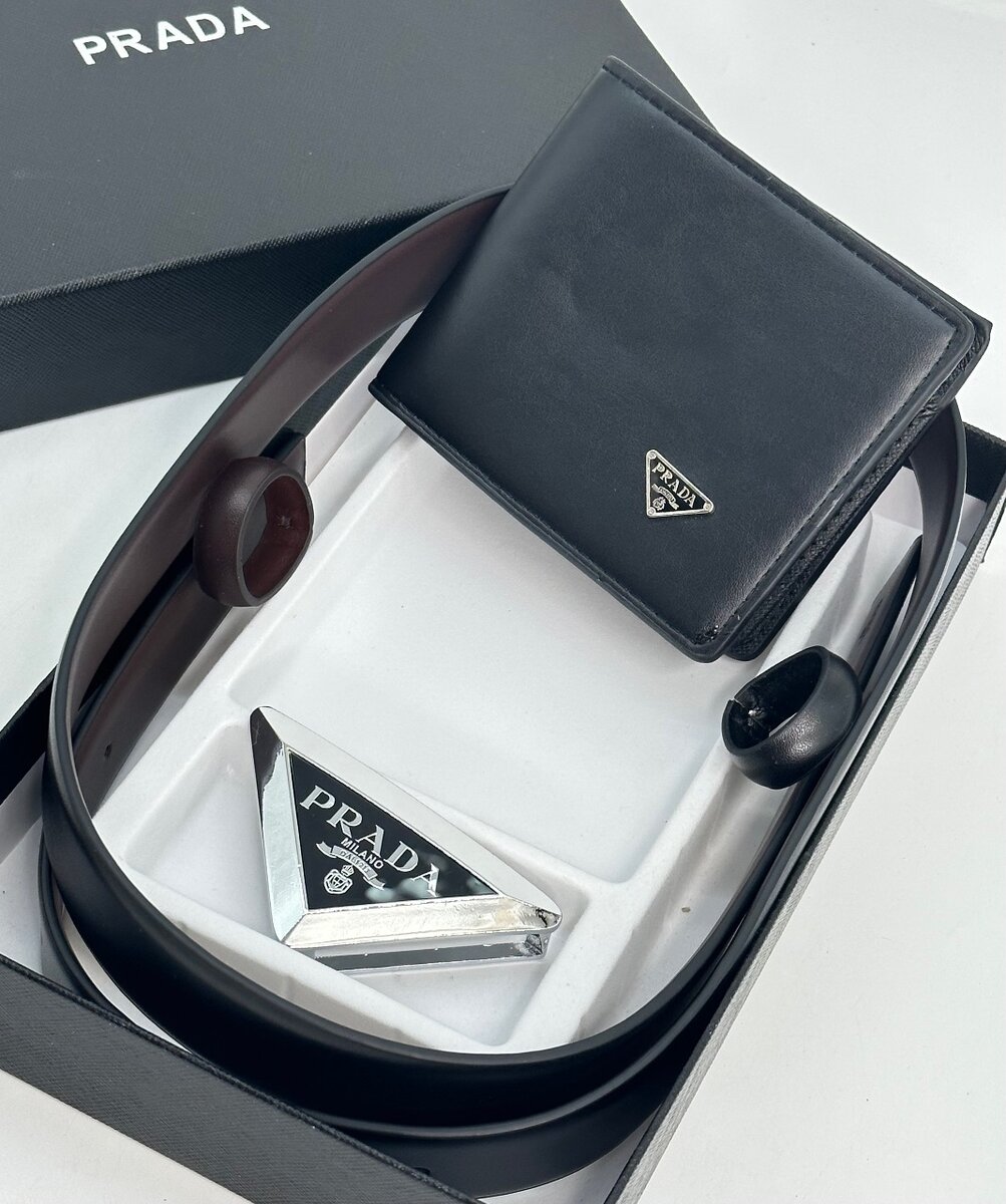 Prada Milano belt and wallet