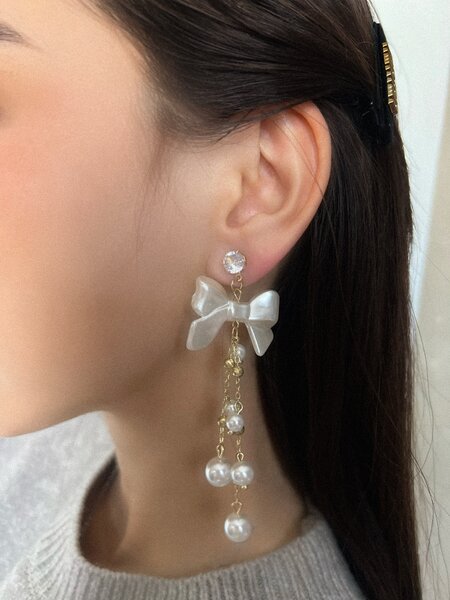 Серьги с бантиком