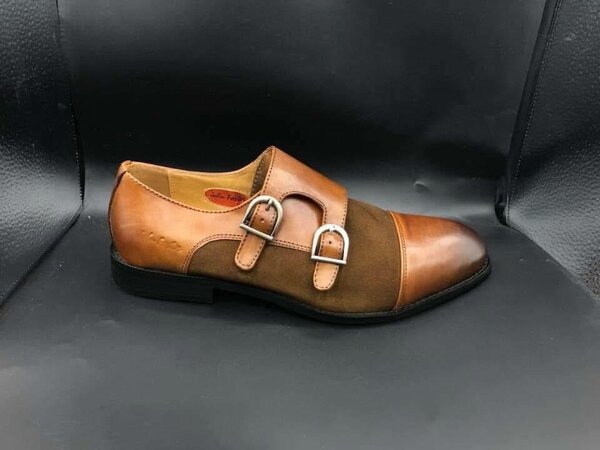 Chaussures double boucle homme