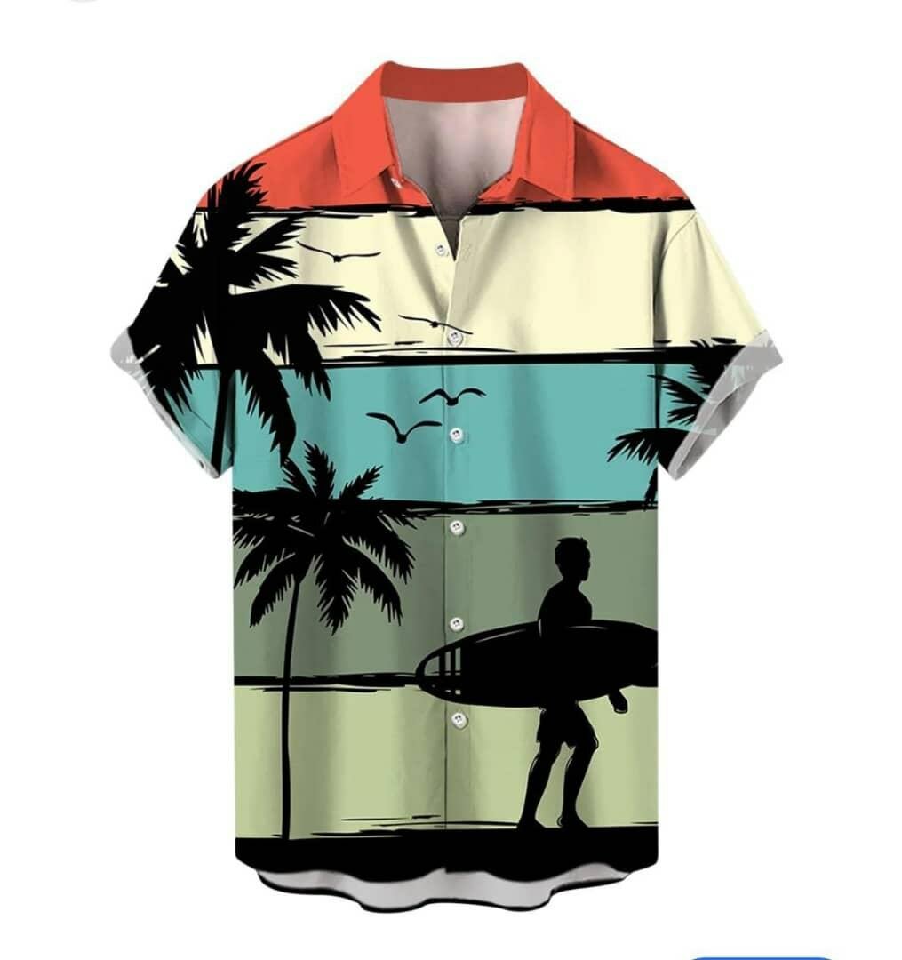 Chemise à motifs géométriques