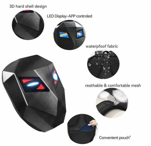 Sac à dos LED holographique