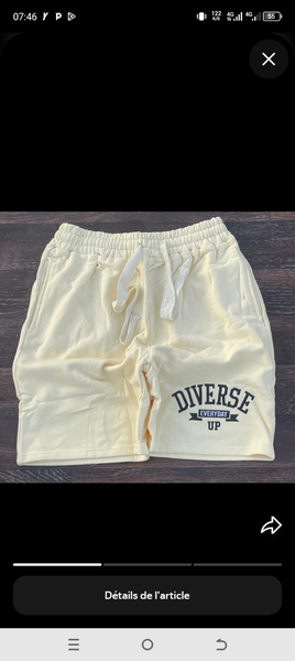 Shorts beige sport homme