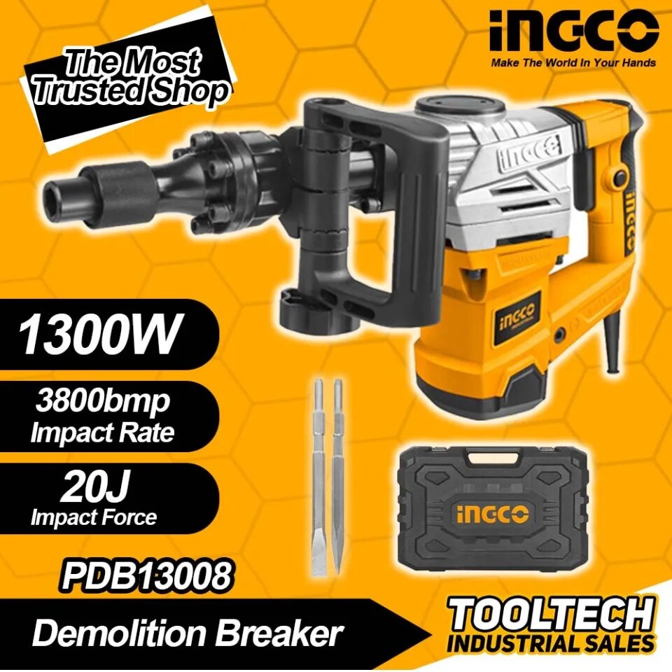 INGCO 1300W Démolisseur Électrique SDS HEX