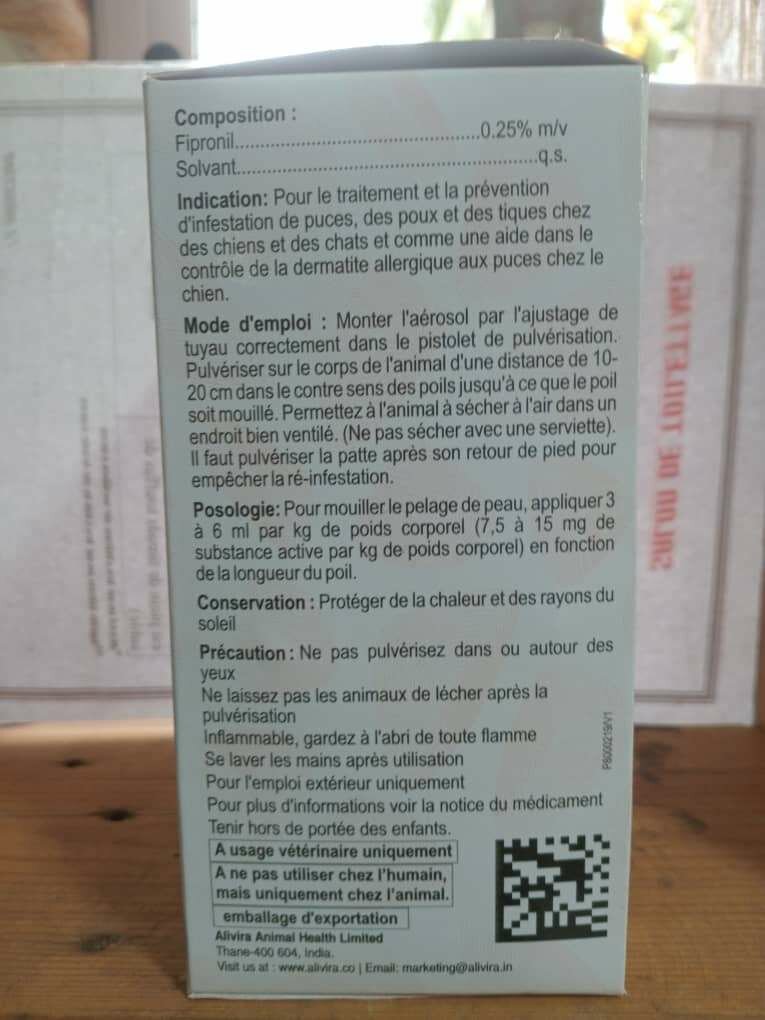 Spray anti-puces pour animaux