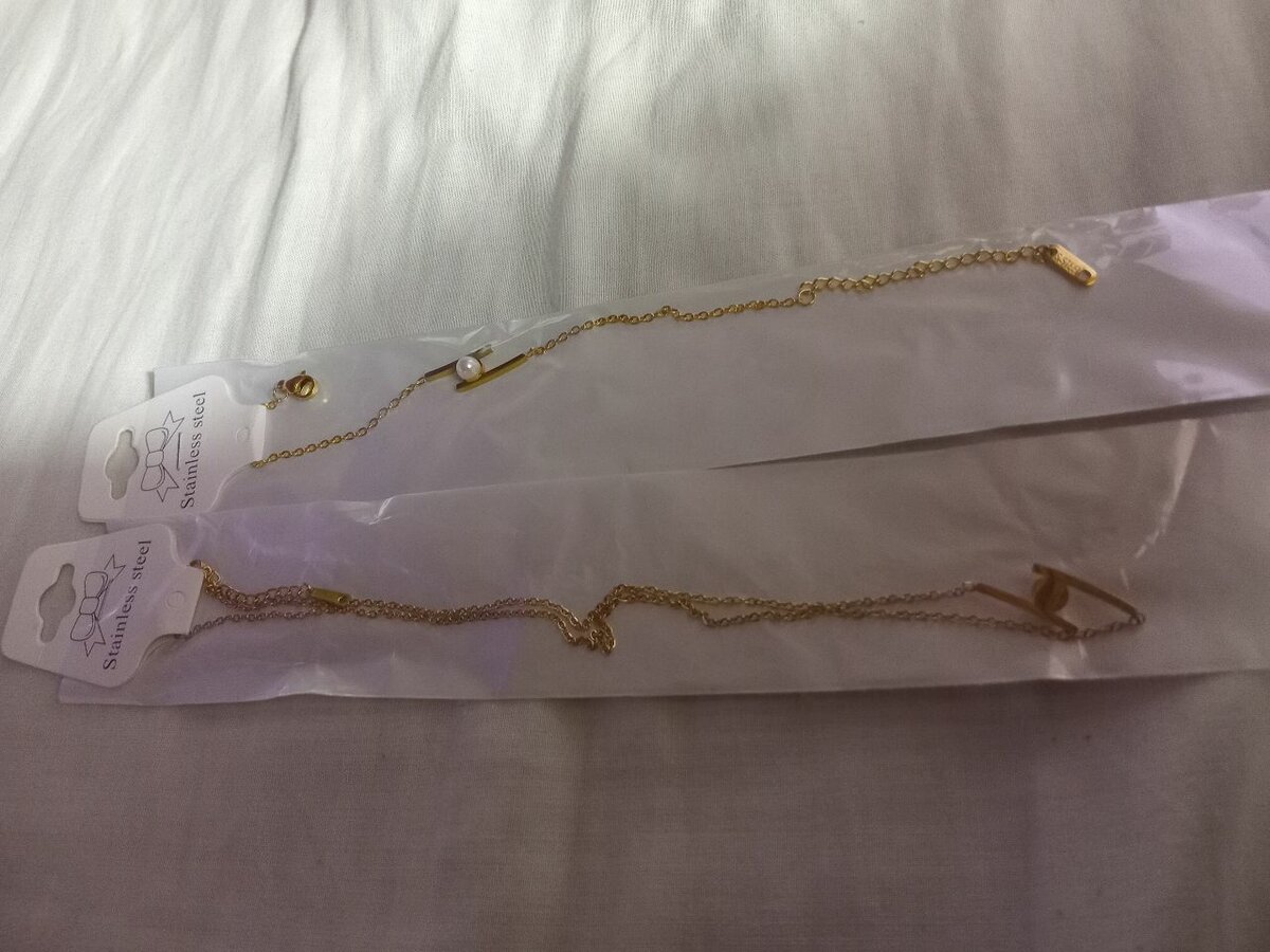 Collier doré en acier inoxydable