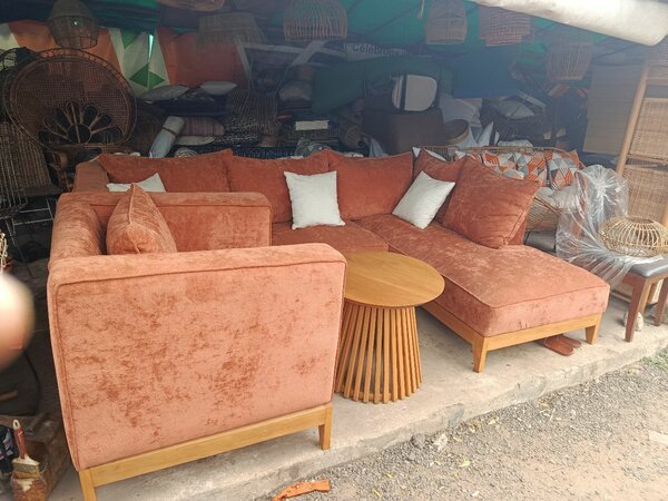 Canapé d'angle en velours