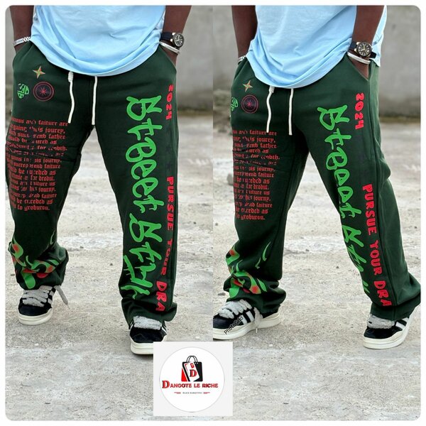 Pantalon Streetwear Vert