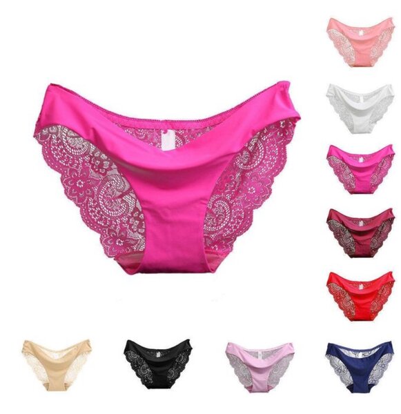6 Pieces Seamless Silicon Panties Set for Ladies - Mix col.