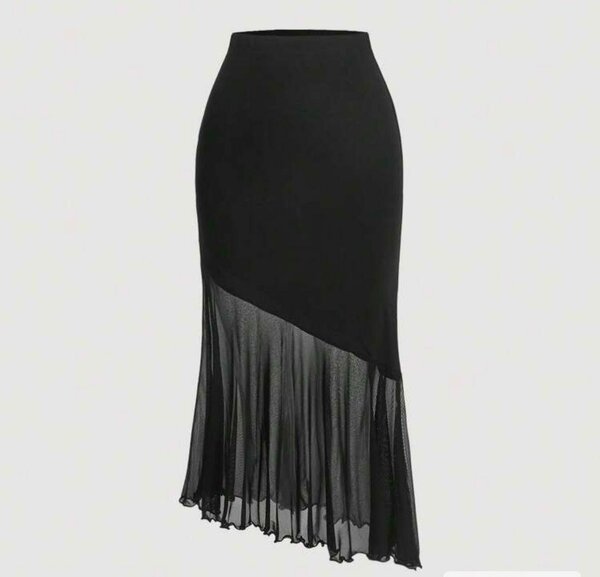 Ensemble élégant jupe et haut en maille