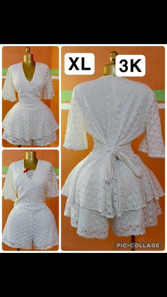 Combinaison en dentelle blanche