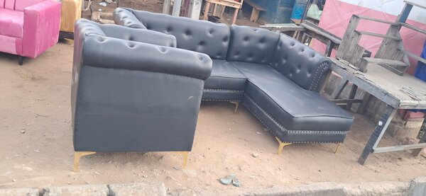 Canapé d'angle en cuir élégant