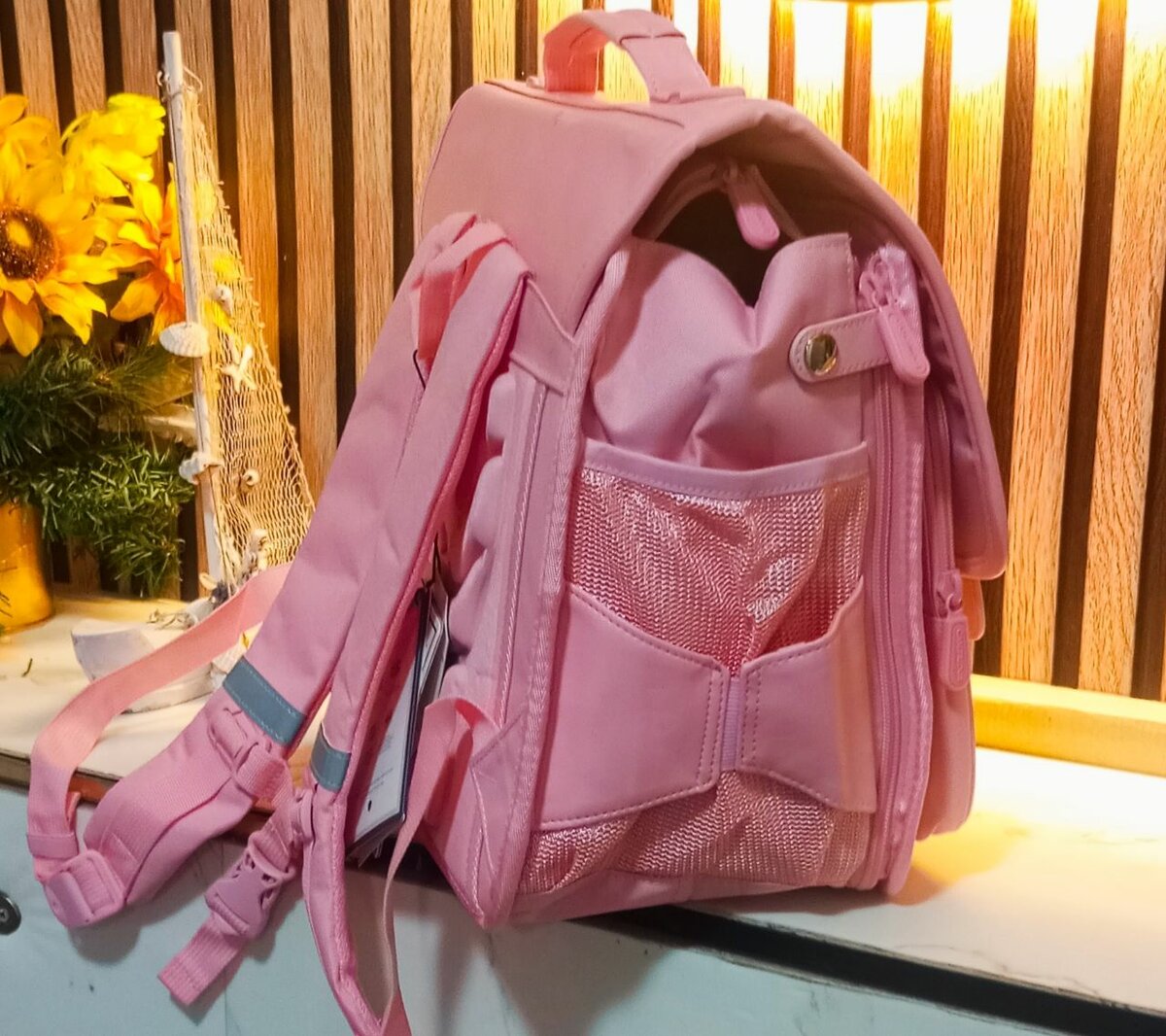 Sac à dos scolaire rose tendance