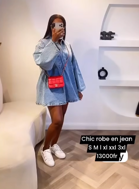 robe courte en Jean large