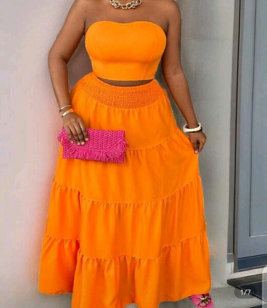 Ensemble Jupe Orange Été