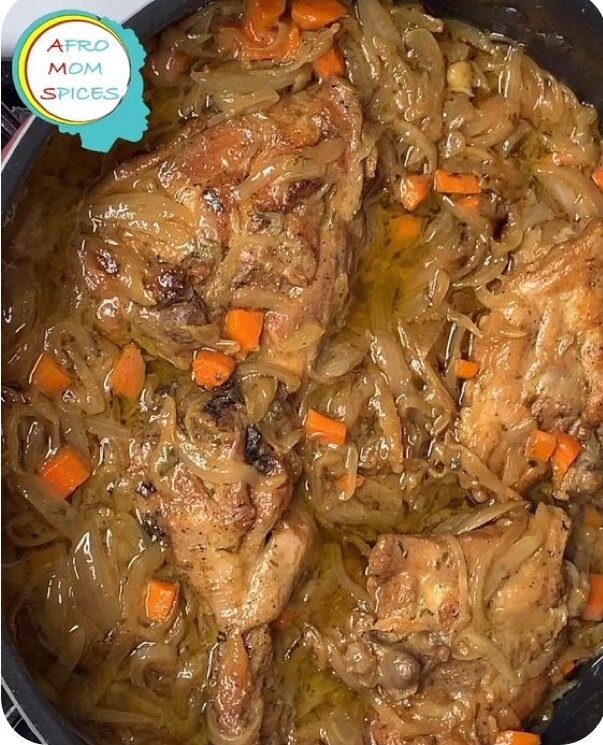 Du bon poulet Yassa,riz/attiek