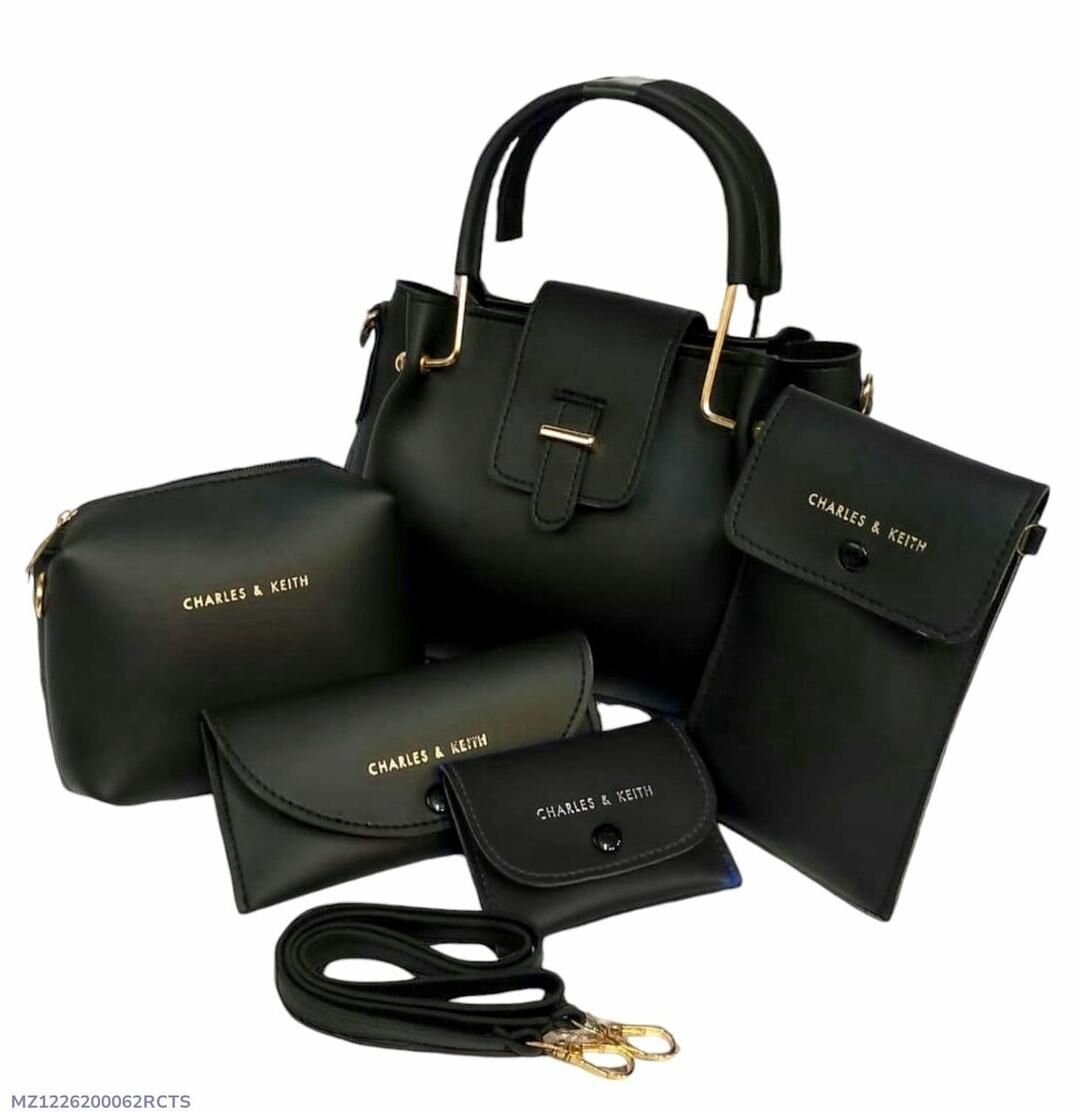 Charles & Keith Women's PU Leather Plain Hand Bags
