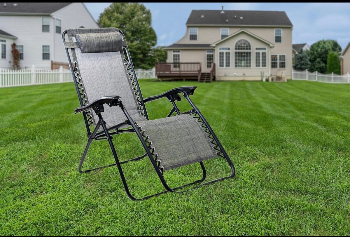 Chaise longue pliante inclinable pour jardin, plage, terrass