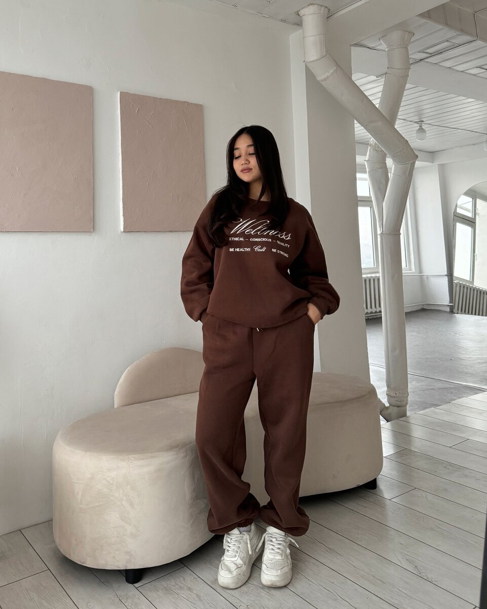 Женский флисовый спортивный костюм