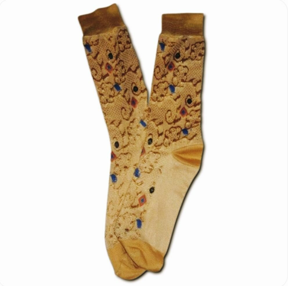 LADIES FANCY SOCKS GOLDEN
