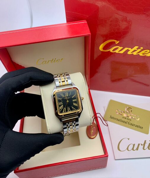 Montre Cartier homme en acier inoxydable