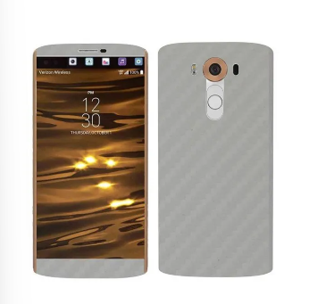 V10 Silver Carbon Fiber Texture Mobile Skin
