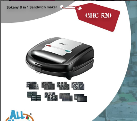 Sokany 8 in 1 sandwich maker 