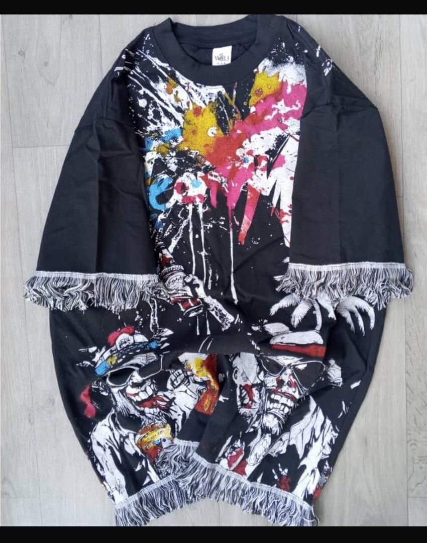 Poncho artistique unisexe