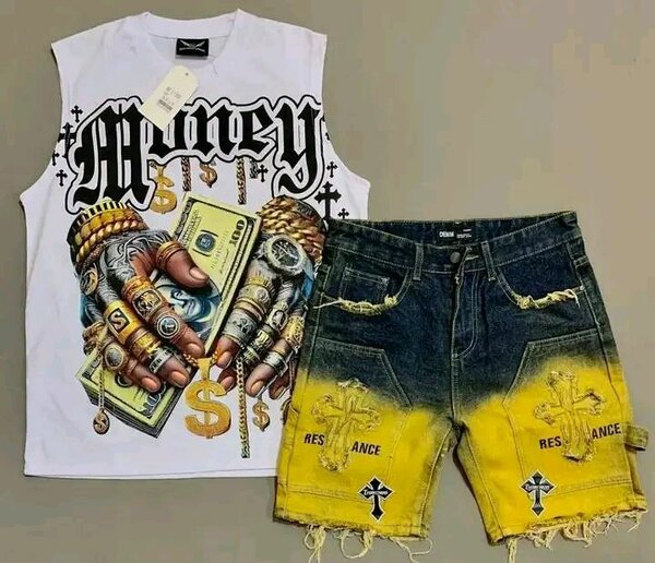 T-shirt graphique et short dégradé