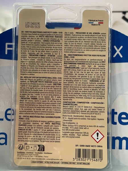 Pipettes insectifuges