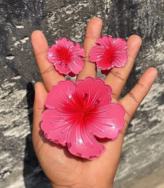 Pinces à cheveux fleurs colorées