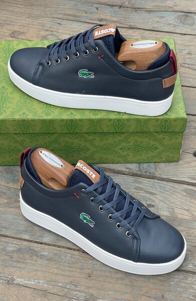 LACOSTE NAVY AND WHITE