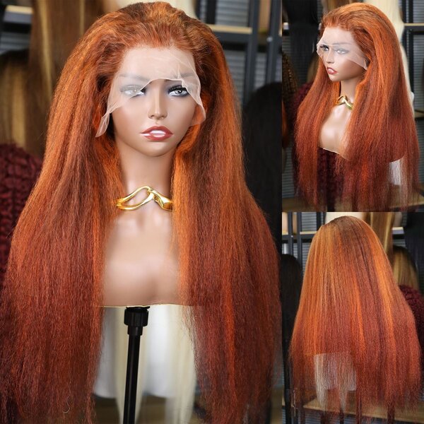 Kinky Straight 4/350 Highlight 13x6 HD Lace Frontal Human Ha