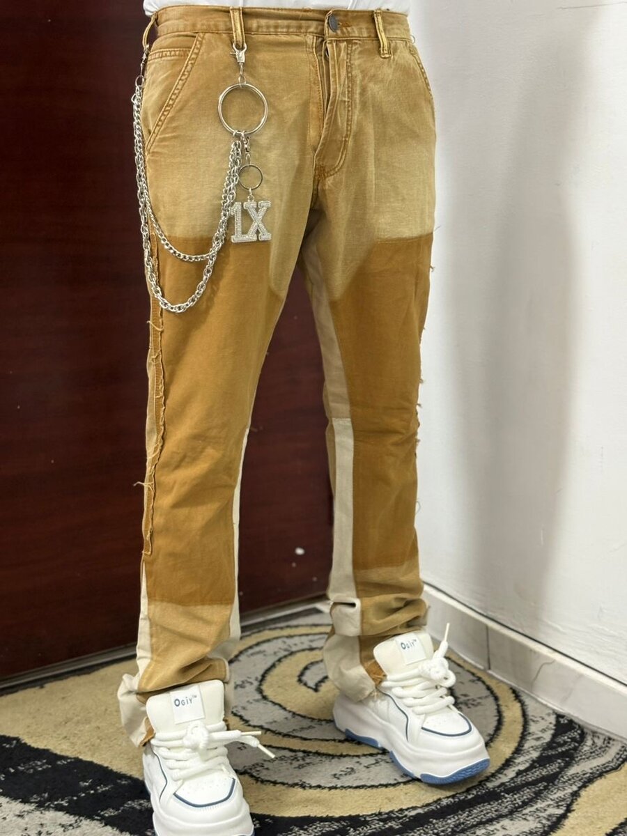 Jeans tendance avec chaînes