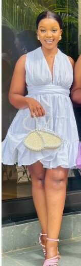 Dress white, elegant, size S-2xl