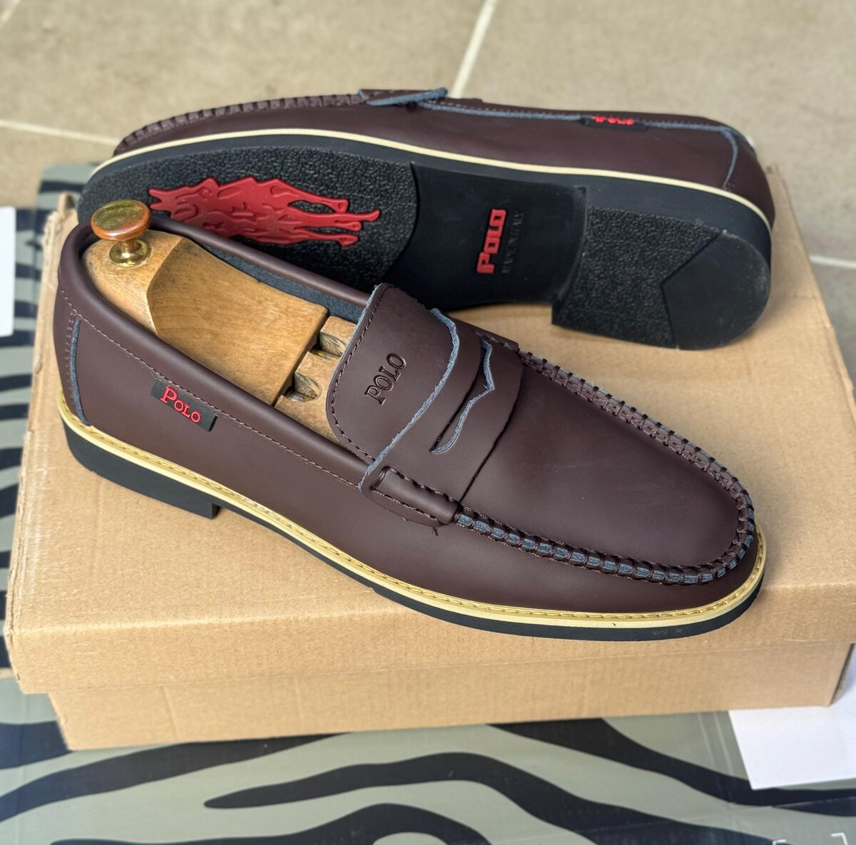 Mocassins en cuir Polo homme