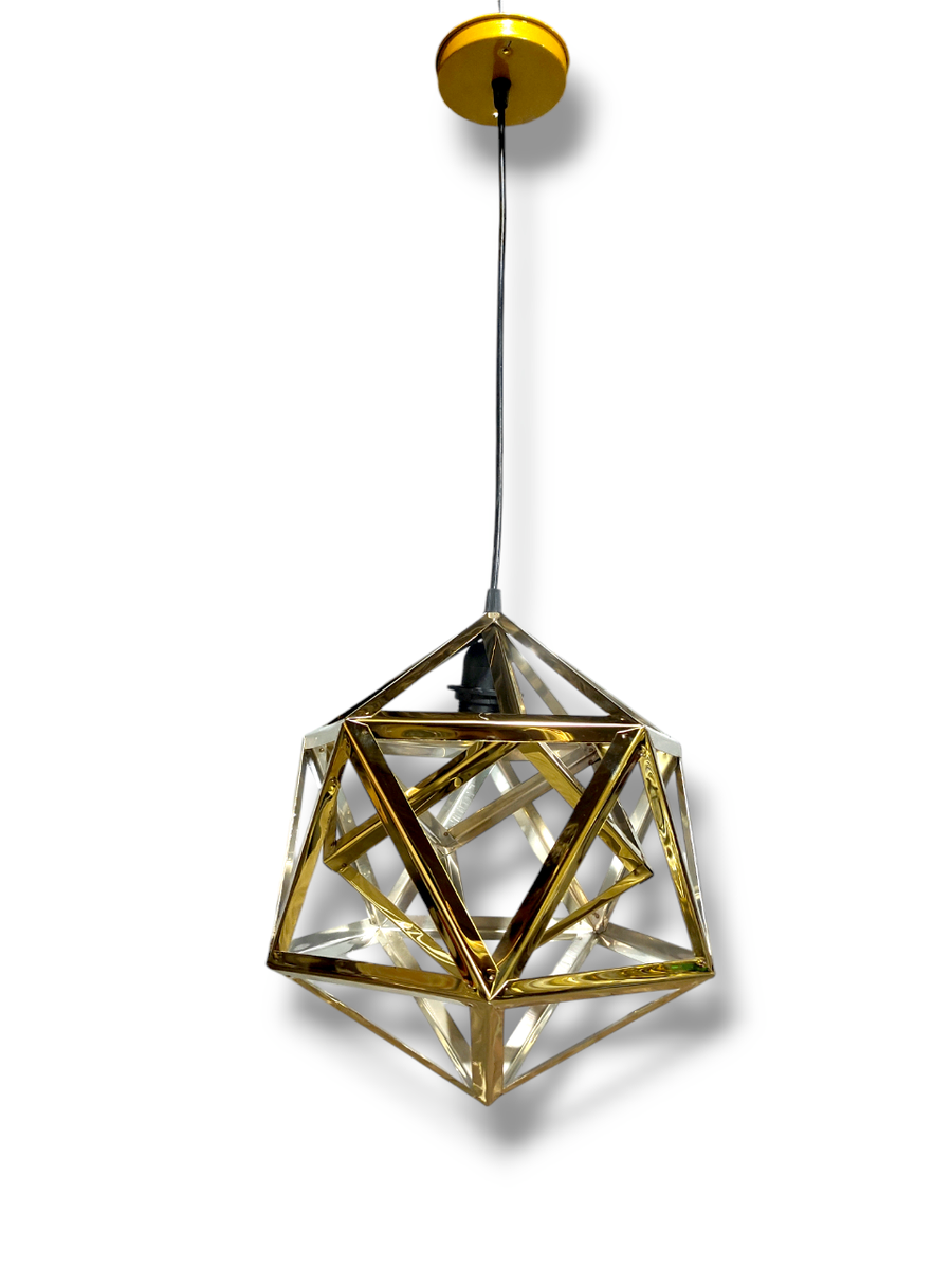 Hexagon Double Semi Golden