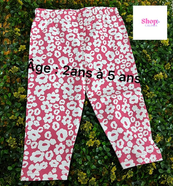 Collant enfant fleur rose