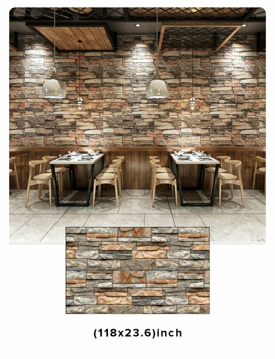 SELF-ADHESIVE WATERPROOF BRICK REMOVABLE WALL PAPER
