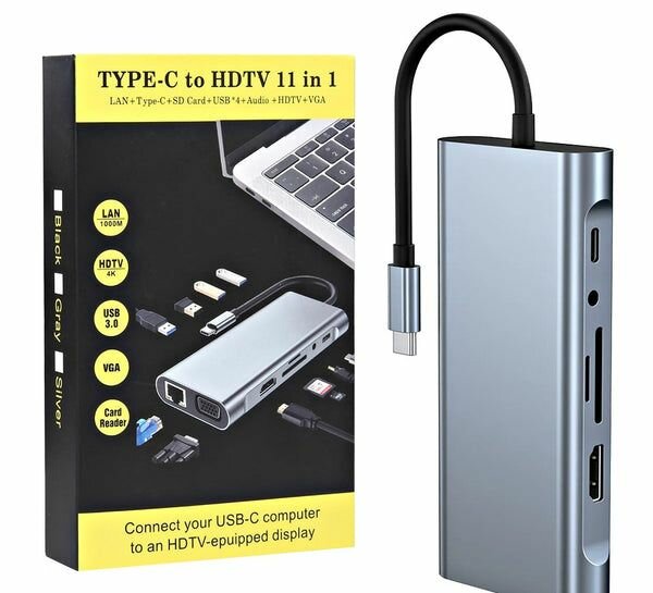 Adaptateur USB-C 11-en-1