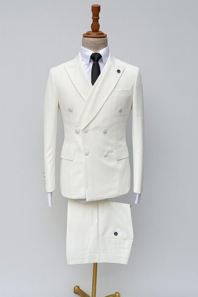 Costume Homme Élégant Double Boutonnage