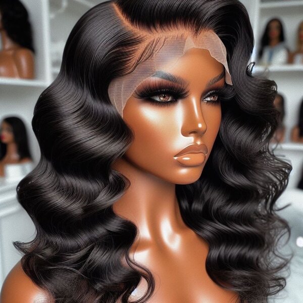 Perruque bouclée élégante