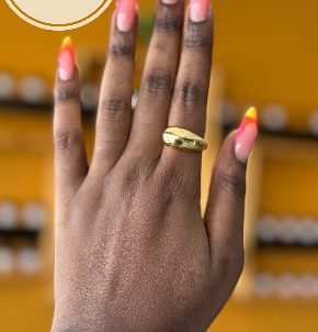 gold color fashion ring