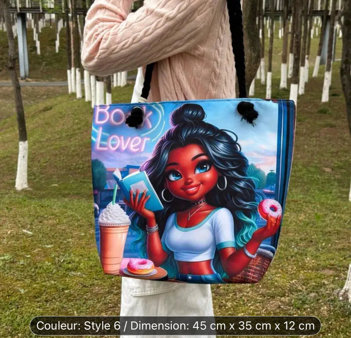 Sac cabas illustré mode