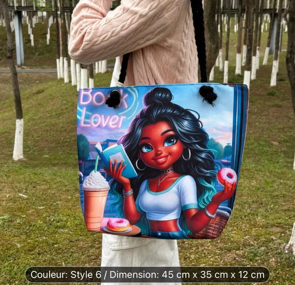 Sac cabas illustré mode