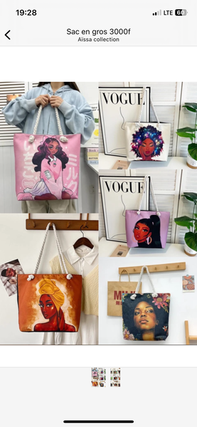 Sac cabas artistique tendance