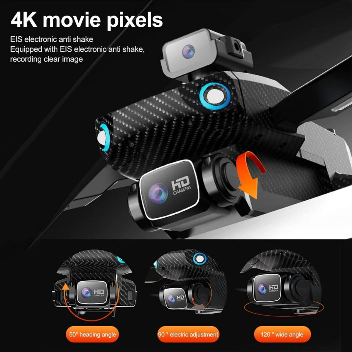 Drone pliable 4K avec caméra HD