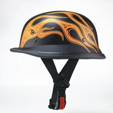 Casque de moto à motifs flamme
